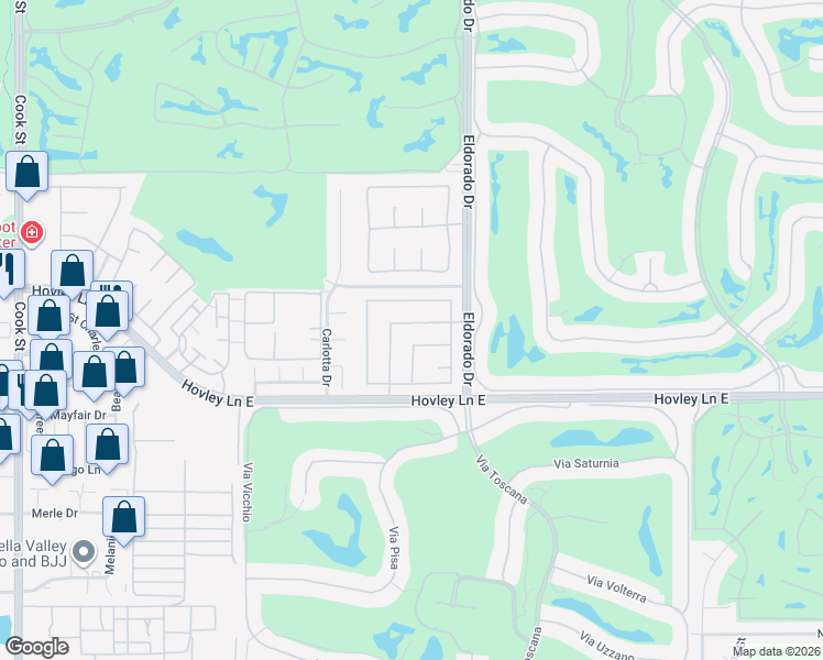 map of restaurants, bars, coffee shops, grocery stores, and more near 41740 Harrison Drive in Palm Desert