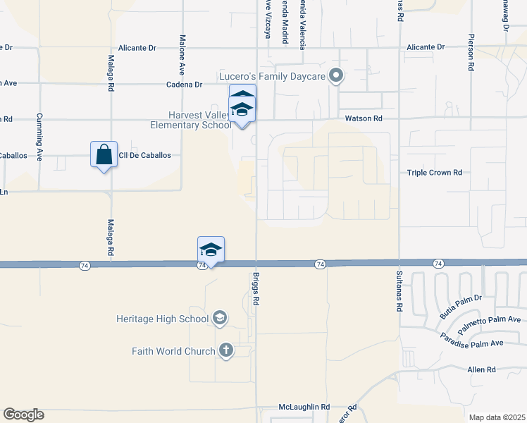 map of restaurants, bars, coffee shops, grocery stores, and more near 25875 Sedona Lane in Homeland