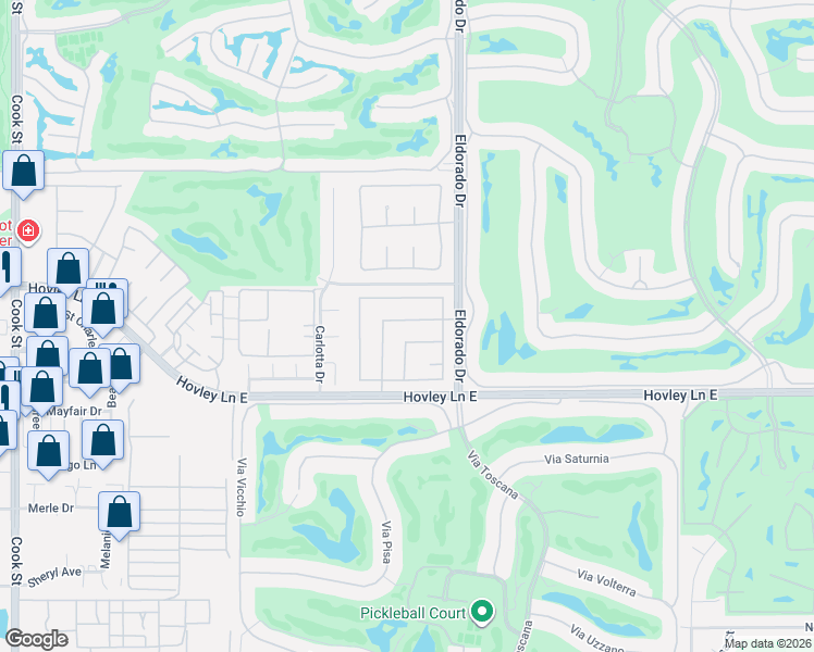 map of restaurants, bars, coffee shops, grocery stores, and more near 75875 Sarazen Way in Palm Desert