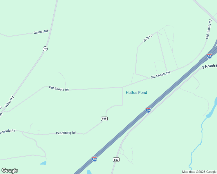 map of restaurants, bars, coffee shops, grocery stores, and more near 1598 Old Shoals Road in Monetta