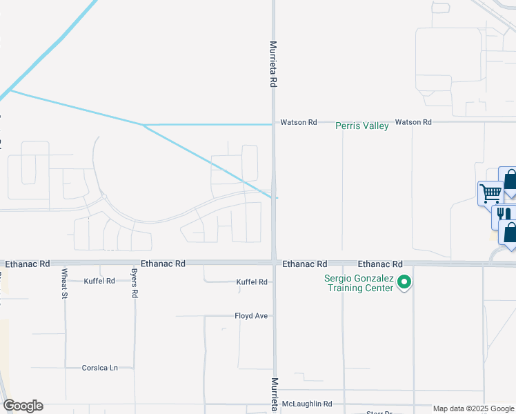 map of restaurants, bars, coffee shops, grocery stores, and more near 3500 Mill Creek Drive in Menifee
