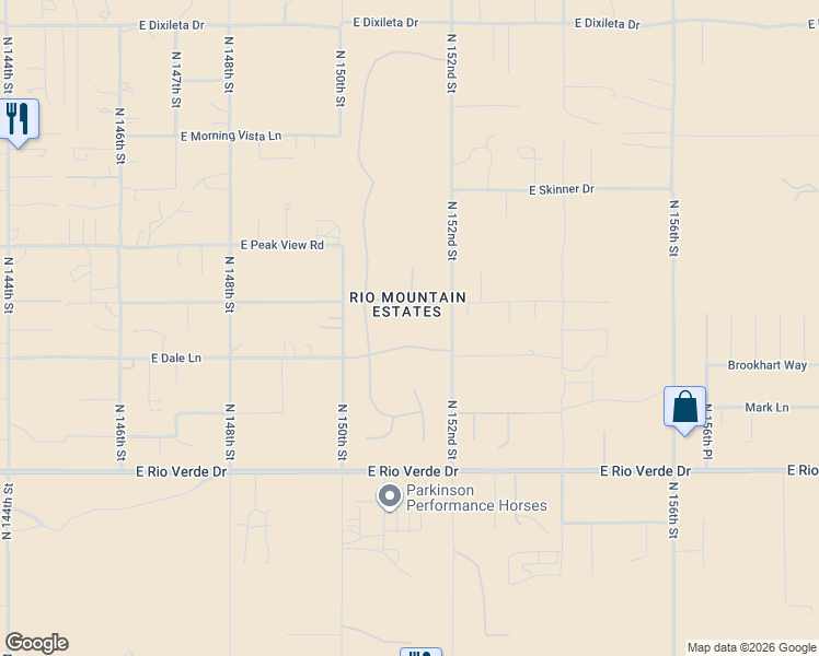 map of restaurants, bars, coffee shops, grocery stores, and more near 15118 East Monument Road in Scottsdale