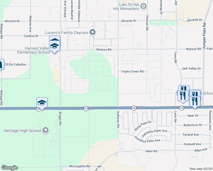 map of restaurants, bars, coffee shops, grocery stores, and more near 25889 Hollow Point Court in Homeland