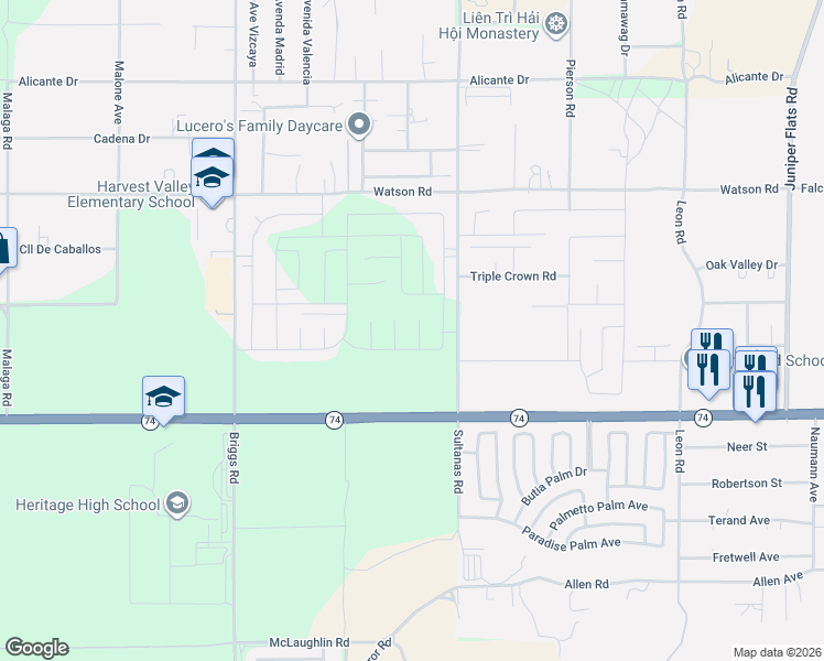 map of restaurants, bars, coffee shops, grocery stores, and more near 25889 Hollow Point Court in Homeland