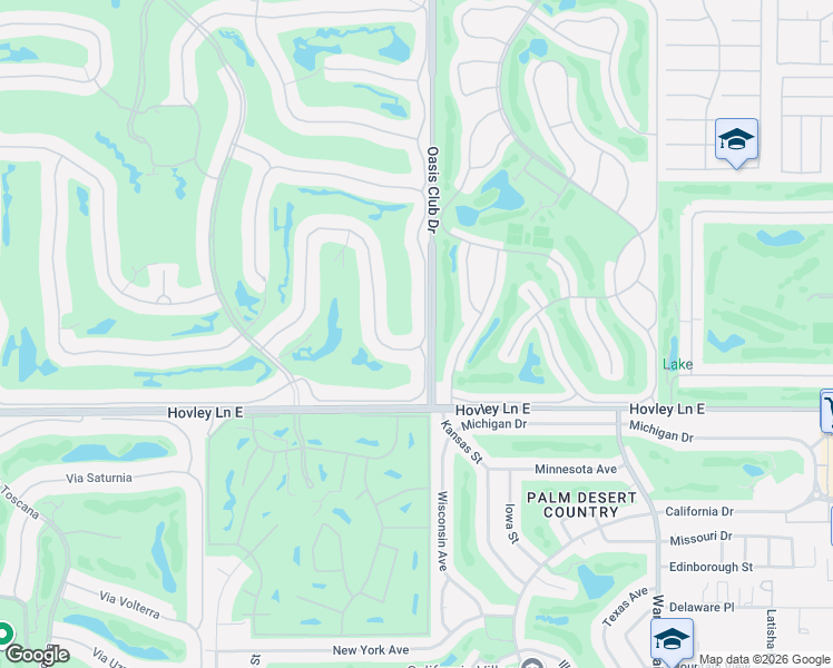 map of restaurants, bars, coffee shops, grocery stores, and more near 867 Arrowhead Drive in Palm Desert