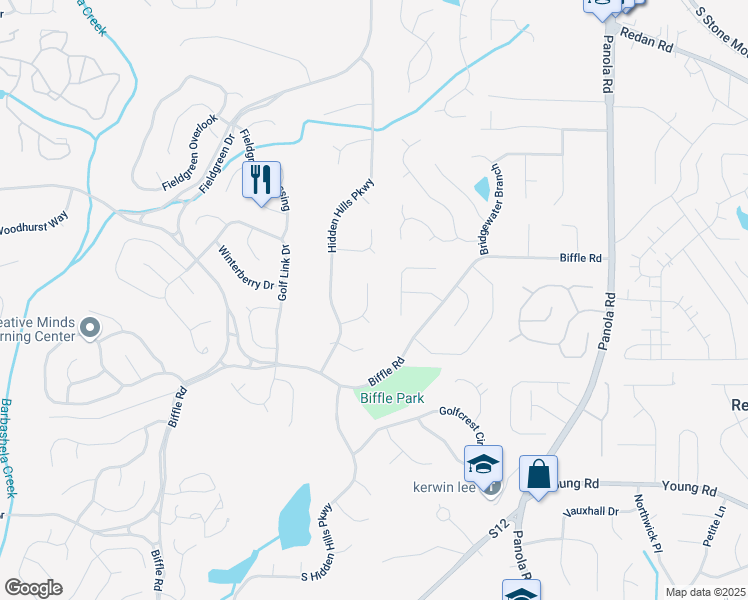 map of restaurants, bars, coffee shops, grocery stores, and more near 5251 Greenpoint Drive in Stone Mountain