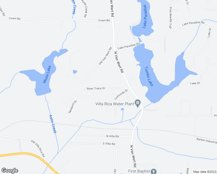 map of restaurants, bars, coffee shops, grocery stores, and more near 341 River Trace Drive in Villa Rica