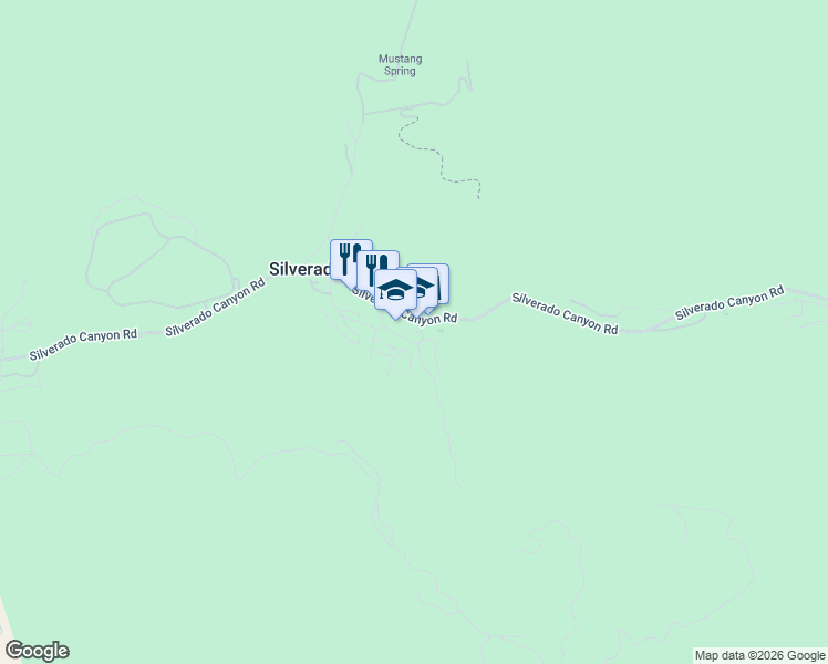 map of restaurants, bars, coffee shops, grocery stores, and more near 28344 Water Way in Silverado