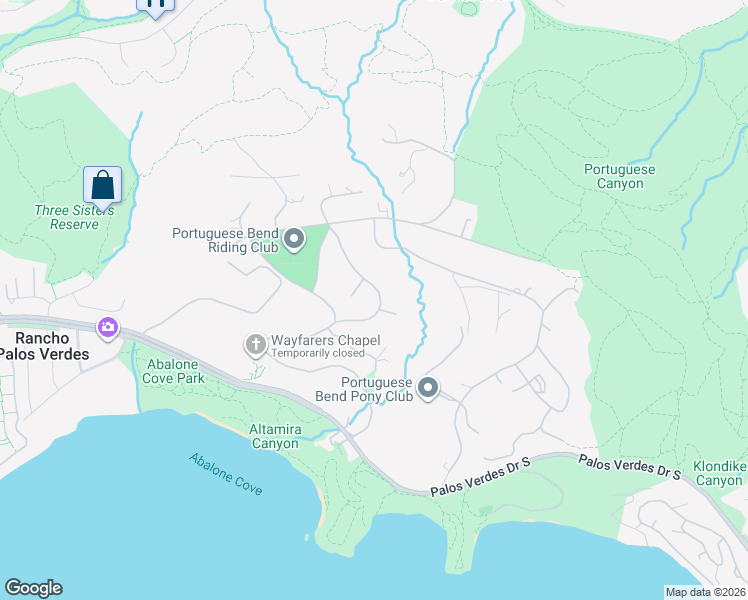 map of restaurants, bars, coffee shops, grocery stores, and more near 7 Cinnamon Lane in Rancho Palos Verdes