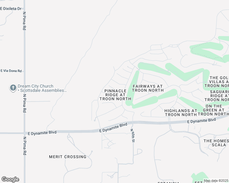 map of restaurants, bars, coffee shops, grocery stores, and more near 9385 East Monument Drive in Scottsdale