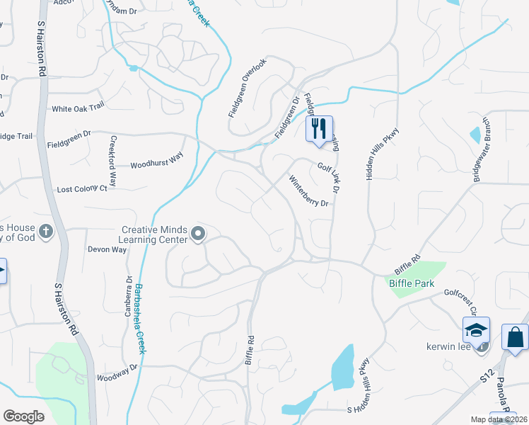 map of restaurants, bars, coffee shops, grocery stores, and more near 5032 Wind Point in Stone Mountain