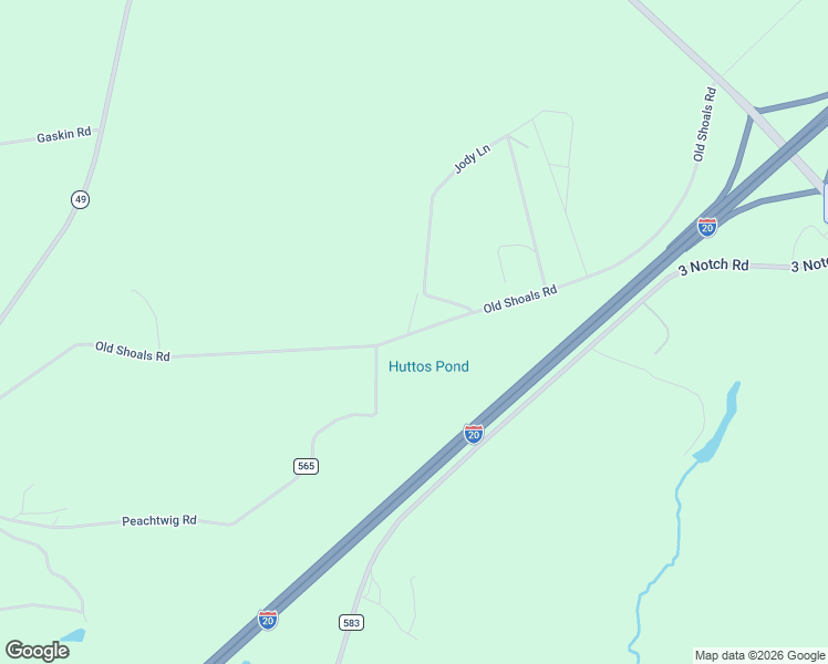 map of restaurants, bars, coffee shops, grocery stores, and more near 1689 Old Shoals Road in Monetta