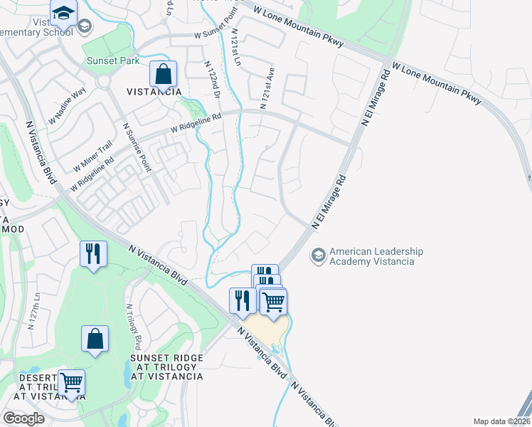 map of restaurants, bars, coffee shops, grocery stores, and more near 12055 West Skinner Drive in Peoria