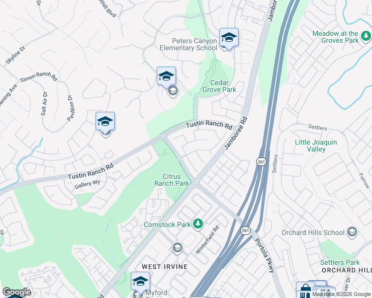 map of restaurants, bars, coffee shops, grocery stores, and more near 11700 Loucks in Tustin