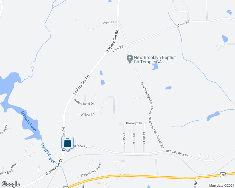 map of restaurants, bars, coffee shops, grocery stores, and more near 534 Willow Creek Drive in Temple