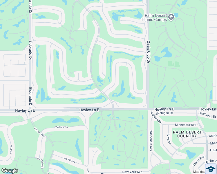 map of restaurants, bars, coffee shops, grocery stores, and more near 704 Mission Creek Drive in Palm Desert