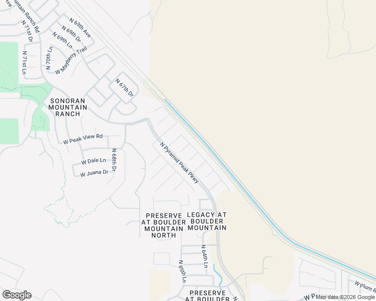 map of restaurants, bars, coffee shops, grocery stores, and more near 6414 Roy Rogers Road in Phoenix