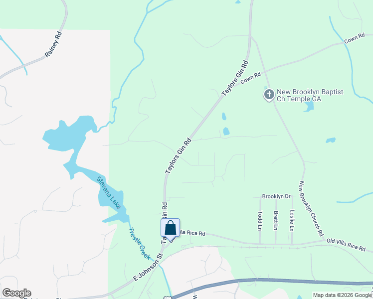 map of restaurants, bars, coffee shops, grocery stores, and more near 300 Taylors Gin Road in Temple
