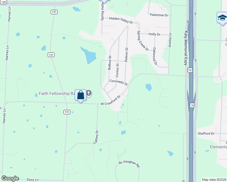 map of restaurants, bars, coffee shops, grocery stores, and more near 1108 Balboa Street in Denison