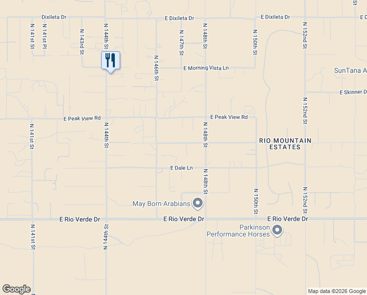 map of restaurants, bars, coffee shops, grocery stores, and more near 28811 North 146th Street in Scottsdale