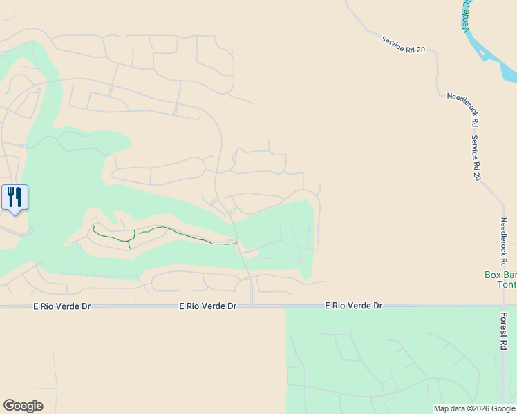 map of restaurants, bars, coffee shops, grocery stores, and more near East Parker Creek Road in Scottsdale