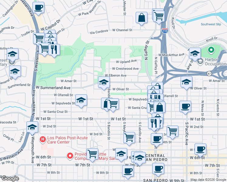 map of restaurants, bars, coffee shops, grocery stores, and more near 459 North Bandini Street in Los Angeles