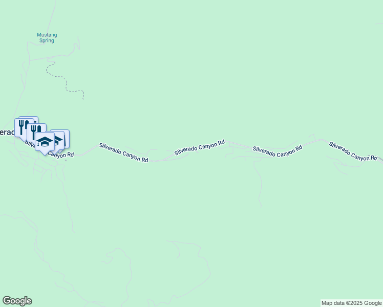 map of restaurants, bars, coffee shops, grocery stores, and more near 28971 Olive Drive in Silverado