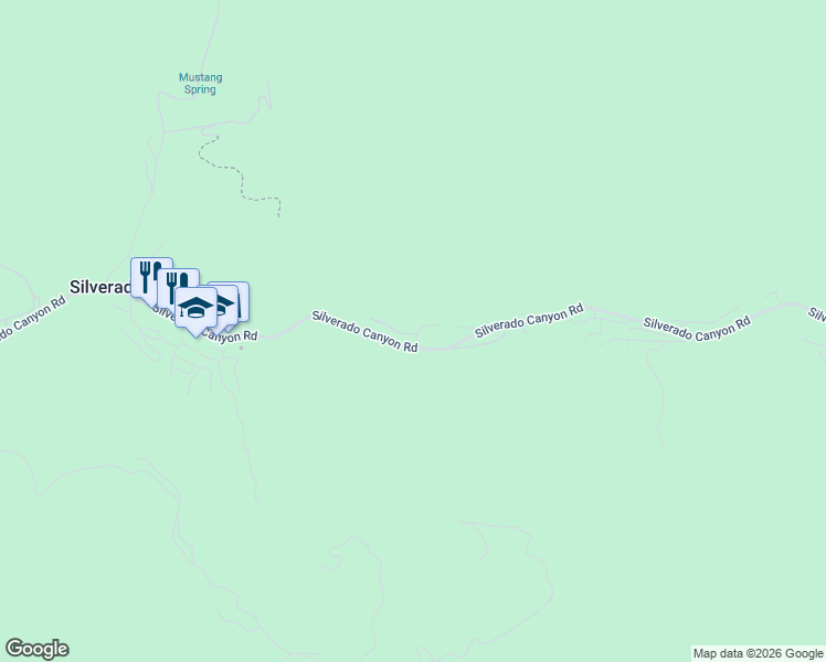 map of restaurants, bars, coffee shops, grocery stores, and more near 28761 Sycamore Drive in Silverado
