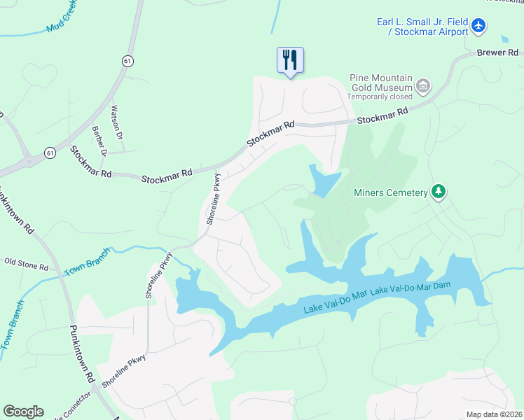 map of restaurants, bars, coffee shops, grocery stores, and more near 9602 Coastal Pointe Drive in Villa Rica