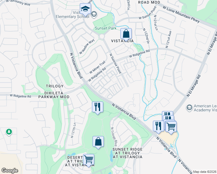 map of restaurants, bars, coffee shops, grocery stores, and more near 29011 North 125th Lane in Peoria