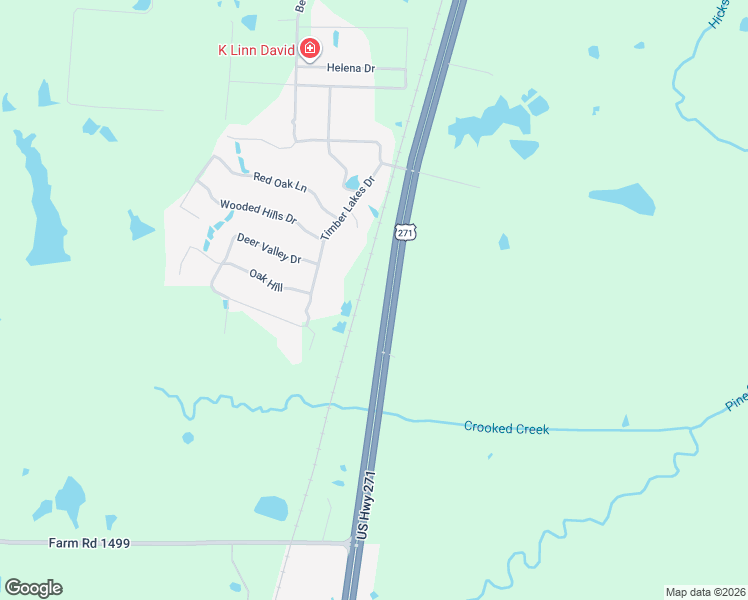 map of restaurants, bars, coffee shops, grocery stores, and more near 3875 U.S. 271 in Powderly