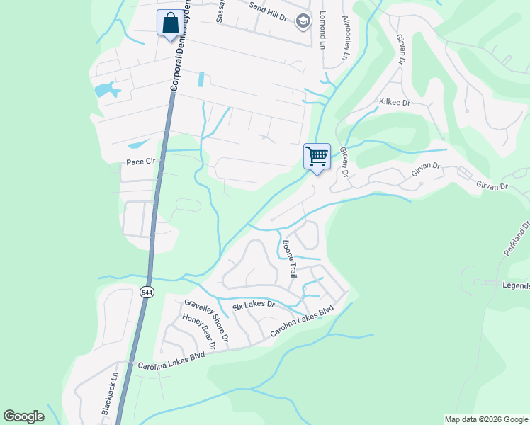 map of restaurants, bars, coffee shops, grocery stores, and more near 703 Antler Ridge Cove in Myrtle Beach