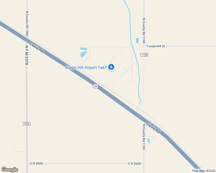 map of restaurants, bars, coffee shops, grocery stores, and more near Biggin Hill Circle in Lubbock County