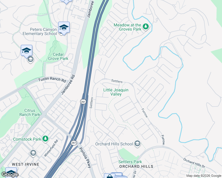 map of restaurants, bars, coffee shops, grocery stores, and more near Horseback in Irvine