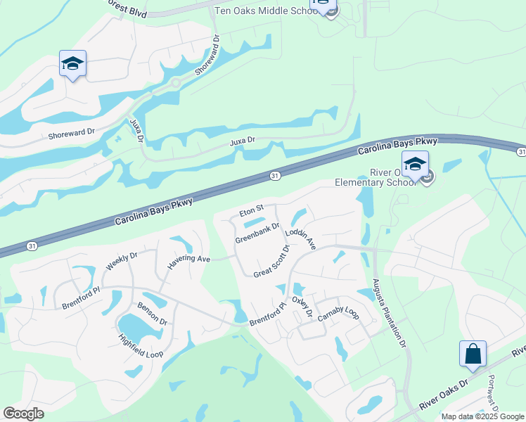map of restaurants, bars, coffee shops, grocery stores, and more near 2746 Eton Street in Myrtle Beach