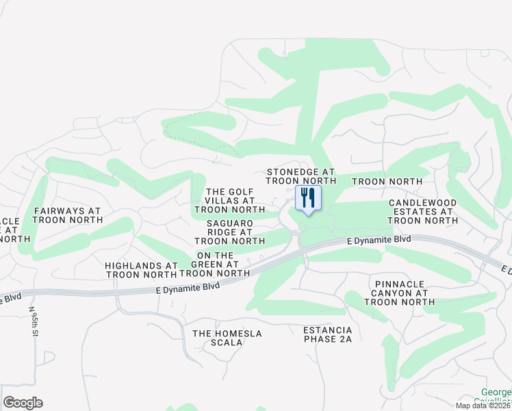 map of restaurants, bars, coffee shops, grocery stores, and more near 10222 East Southwind Lane in Scottsdale