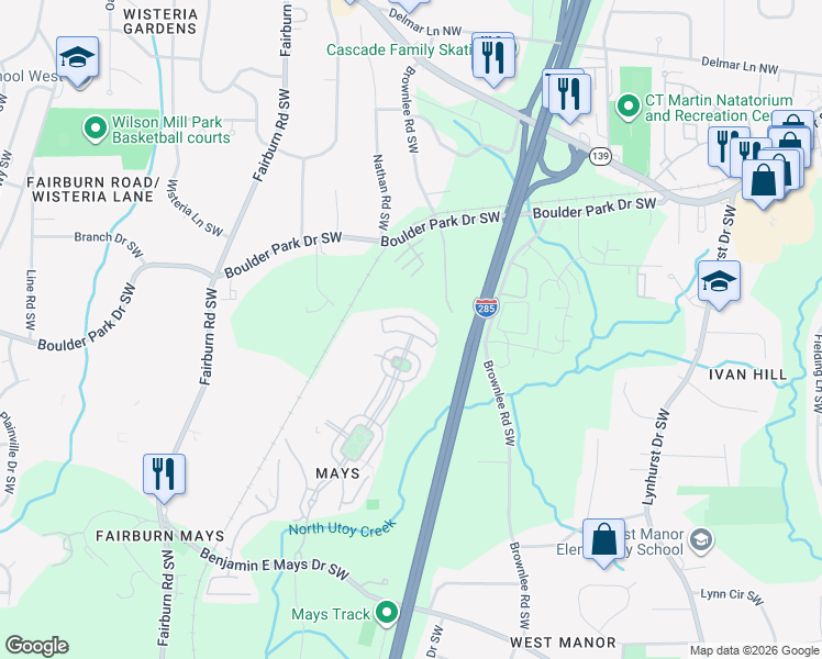map of restaurants, bars, coffee shops, grocery stores, and more near 914 Society Circle in Atlanta
