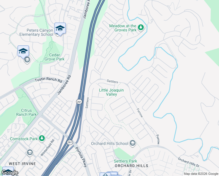 map of restaurants, bars, coffee shops, grocery stores, and more near 108 Horseback in Irvine