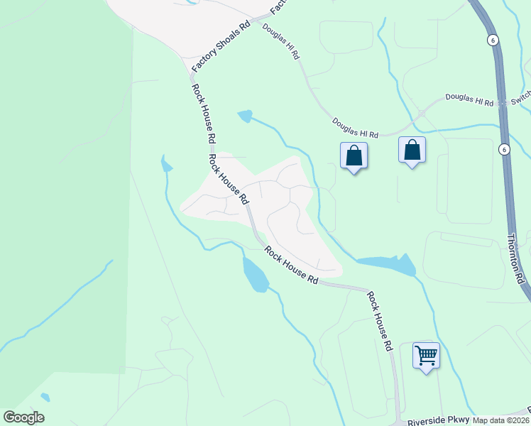 map of restaurants, bars, coffee shops, grocery stores, and more near 2090 Valley Creek Drive in Lithia Springs