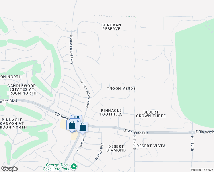 map of restaurants, bars, coffee shops, grocery stores, and more near 28847 North 112th Place in Scottsdale