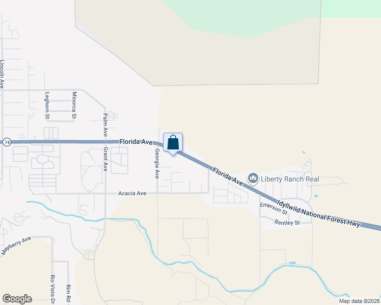 map of restaurants, bars, coffee shops, grocery stores, and more near 45342 California 74 in Hemet