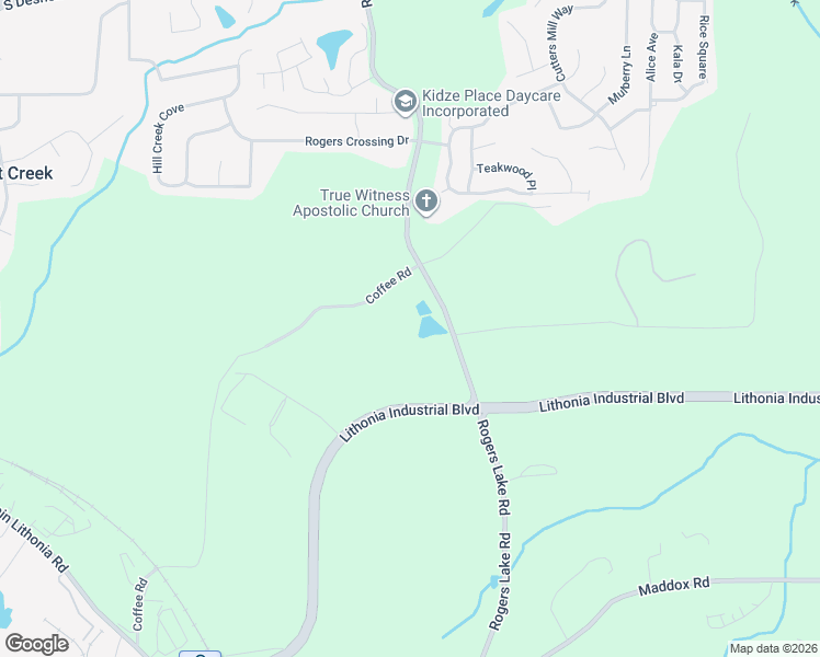 map of restaurants, bars, coffee shops, grocery stores, and more near 1535 Rogers Lake Road in Lithonia