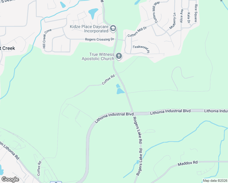 map of restaurants, bars, coffee shops, grocery stores, and more near 1535 Rogers Lake Road in Lithonia