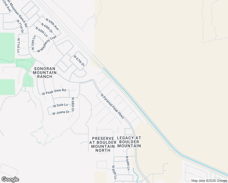 map of restaurants, bars, coffee shops, grocery stores, and more near 6414 Roy Rogers Road in Phoenix