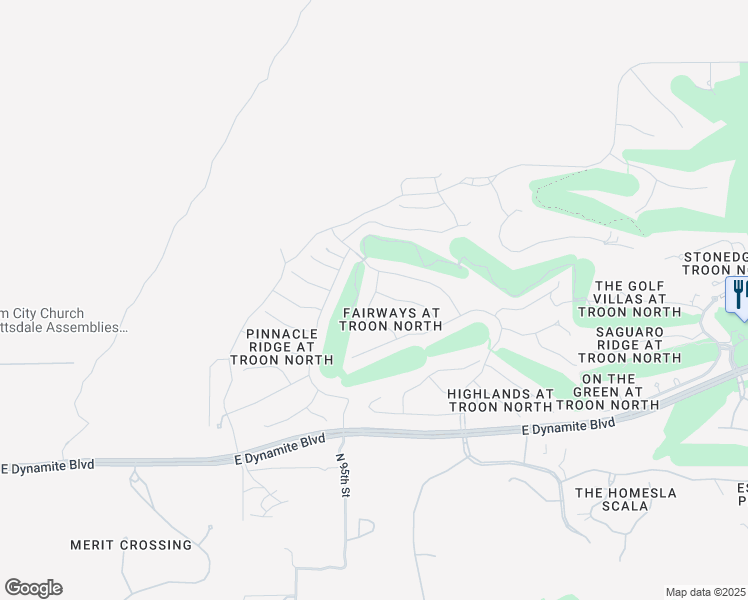 map of restaurants, bars, coffee shops, grocery stores, and more near 9555 East Southwind Lane in Scottsdale