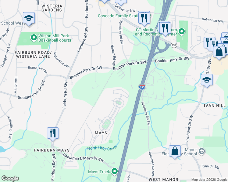 map of restaurants, bars, coffee shops, grocery stores, and more near 914 Society Circle in Atlanta