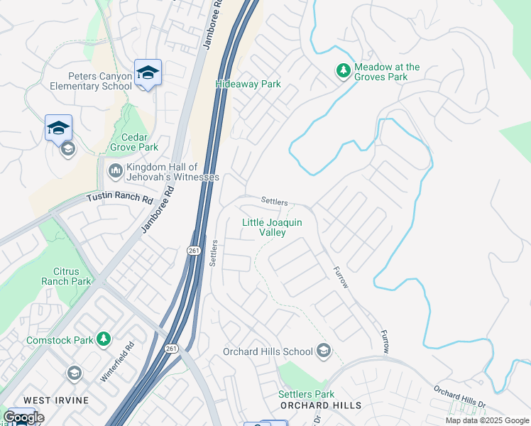 map of restaurants, bars, coffee shops, grocery stores, and more near 114 Bridle Path in Irvine