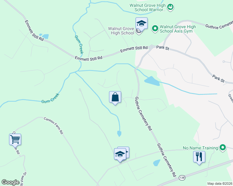 map of restaurants, bars, coffee shops, grocery stores, and more near 5000 Brookstone Lane in Loganville