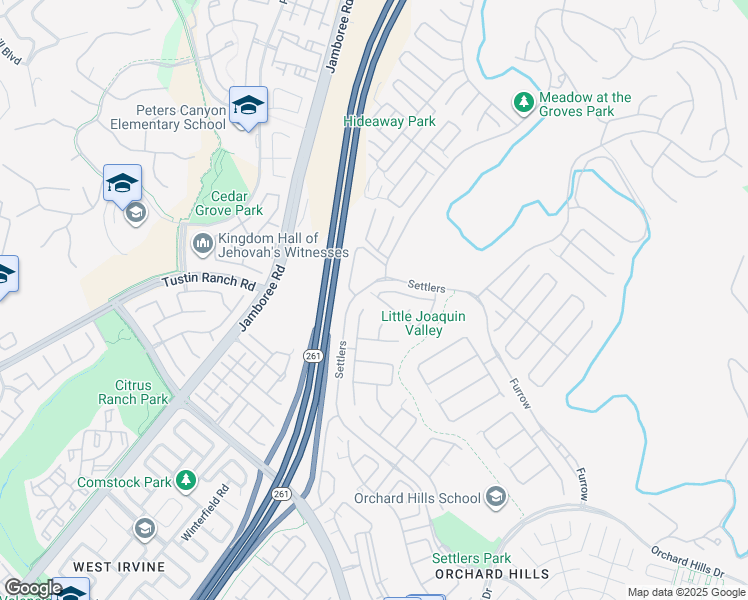 map of restaurants, bars, coffee shops, grocery stores, and more near 106 Long Fence in Irvine