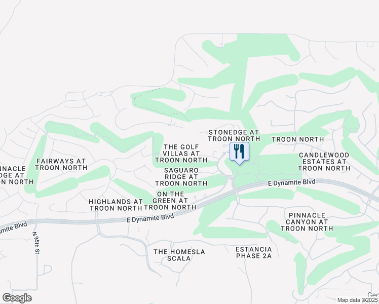 map of restaurants, bars, coffee shops, grocery stores, and more near 10222 East Southwind Lane in Scottsdale